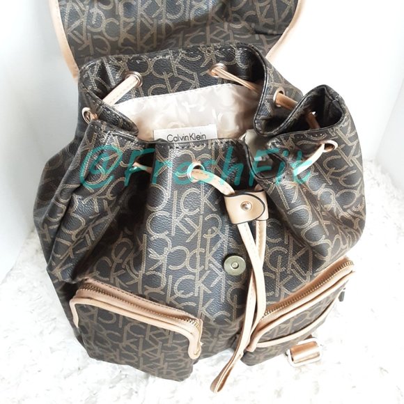 ?Calvin Klein Luggage Tablet Backpack CK Monogram NWT main image 8